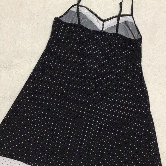 BLACK POLKADOT SPAGHETTI STRAP NIGHTY LG - Picture 6 of 8